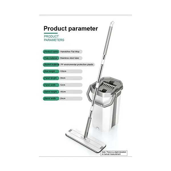 SND Homes Microfiber 360° Rotating Flat Mop - Revolutionary Ultimate Cleaning System - White - Image 6