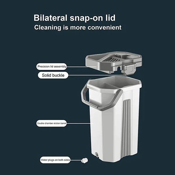 SND Homes Microfiber 360° Rotating Flat Mop - Revolutionary Ultimate Cleaning System - White - Image 2