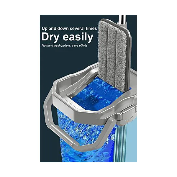 SND Homes Microfiber 360° Rotating Flat Mop - Revolutionary Ultimate Cleaning System - White - Image 4