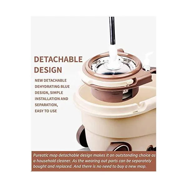 SND Homes Modular Design Easy Clean Spin Mop with SS Rod and Stainer - Image 7