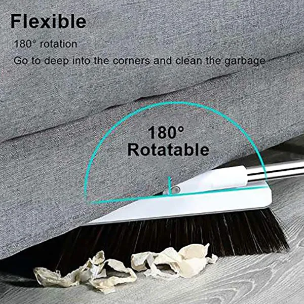 SND Homes Premium Broom with Dust Collector - with Microfiber Static Brush for Easy Cleaning - Image 6