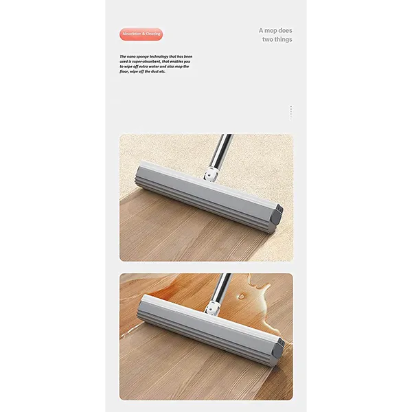 SND Homes Sponge mop with Nano Super Absorbent Sponge Technology, for Mopping and Soaking Water, 2 Compartment Bucket for wash and Squeeze - Image 4