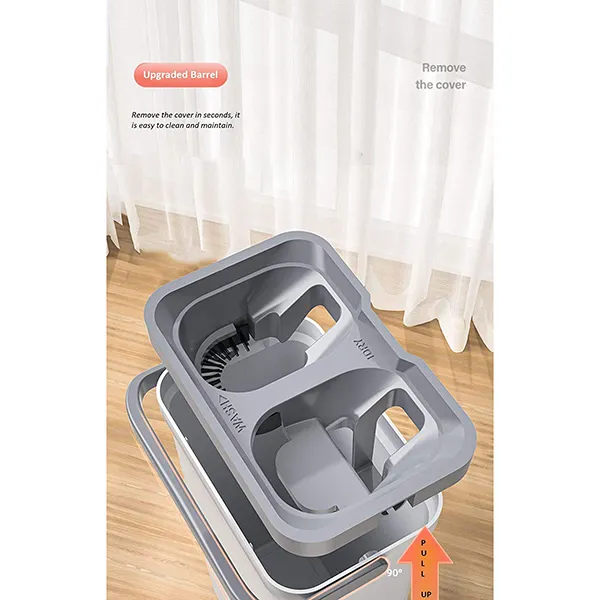 SND Homes Sponge mop with Nano Super Absorbent Sponge Technology, for Mopping and Soaking Water, 2 Compartment Bucket for wash and Squeeze - Image 5